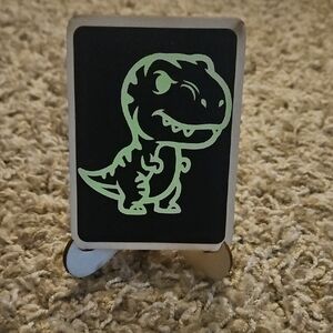 Hand Crafted Glow In The Dark Dinosaur Chalkboard Sign